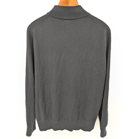 EUC 100% Merino Wool Black J. Crew Pullover Sweater Men's XL - Picture 2 of 4